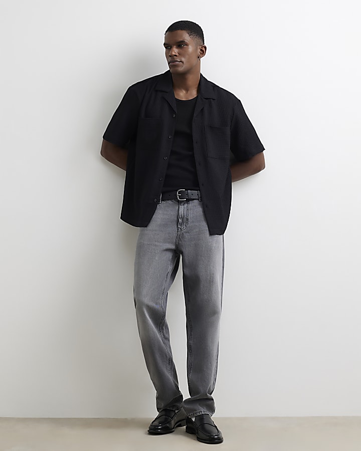 Grey Straight Leg Jeans