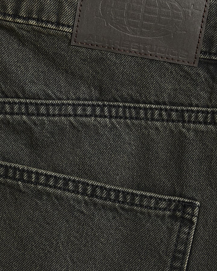 Grey Loose Fit Washed Jeans