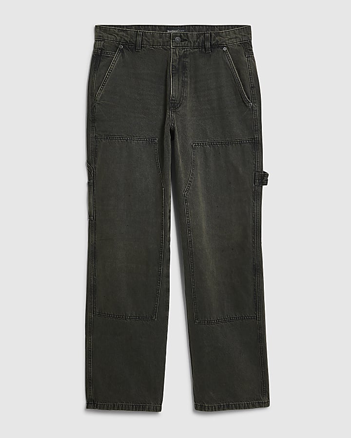 Grey Loose Fit Washed Jeans
