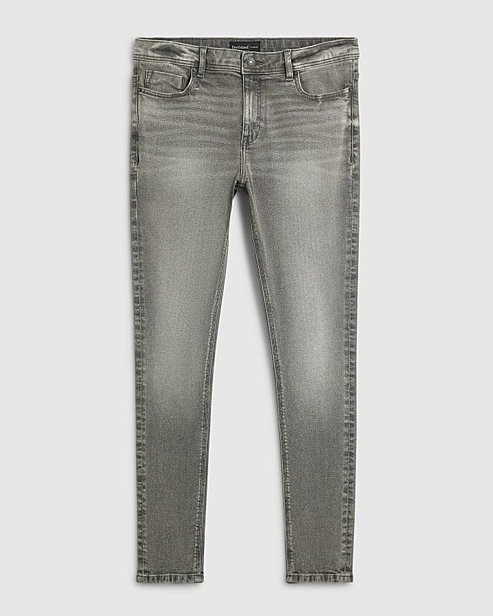 Grey Slim Fit Spray On Jeans