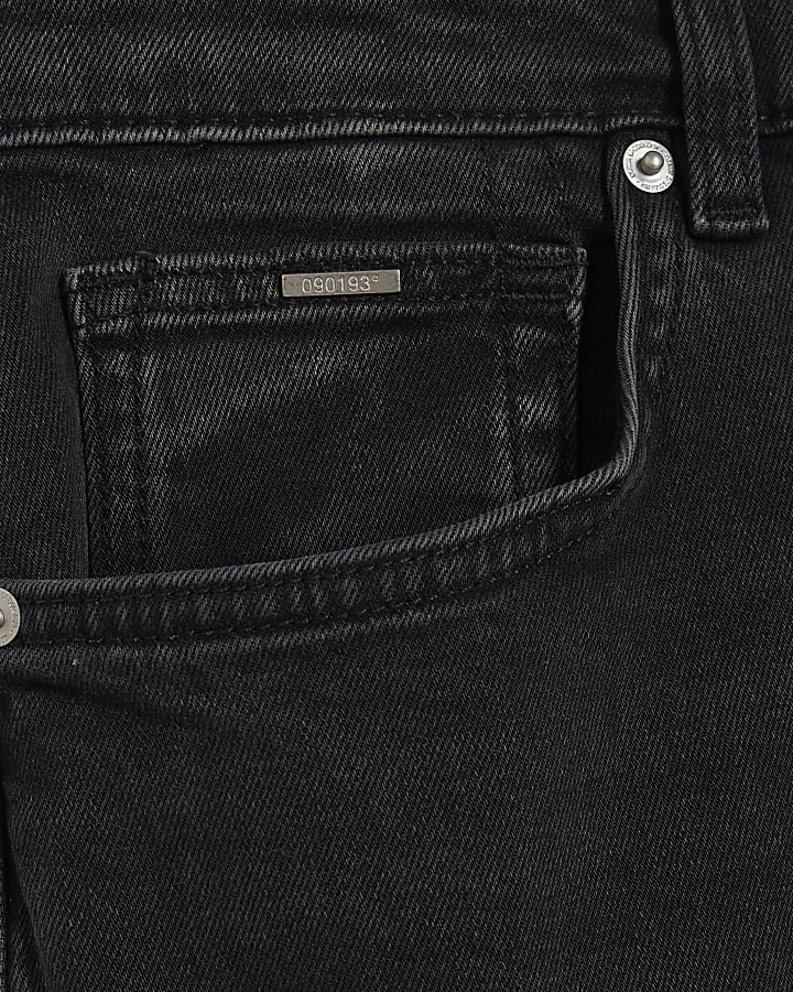 Black Slim Fit Washed Jeans