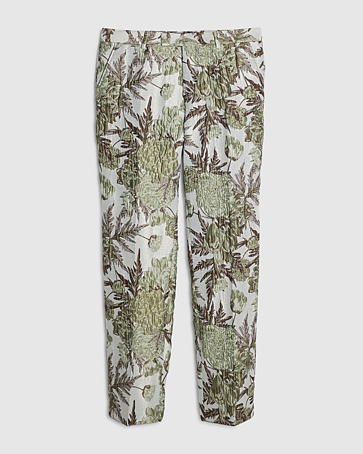 Silver Twisted Tailor Embroidered Trousers
