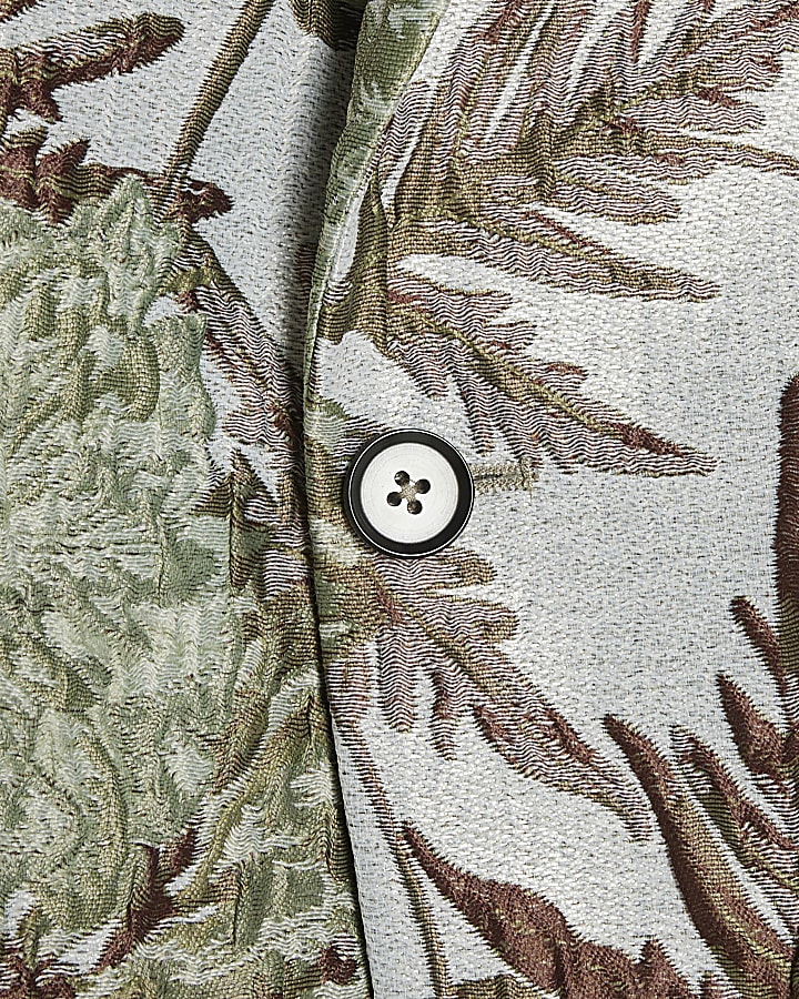 Silver Twisted Tailor Embroidered Suit Jacket