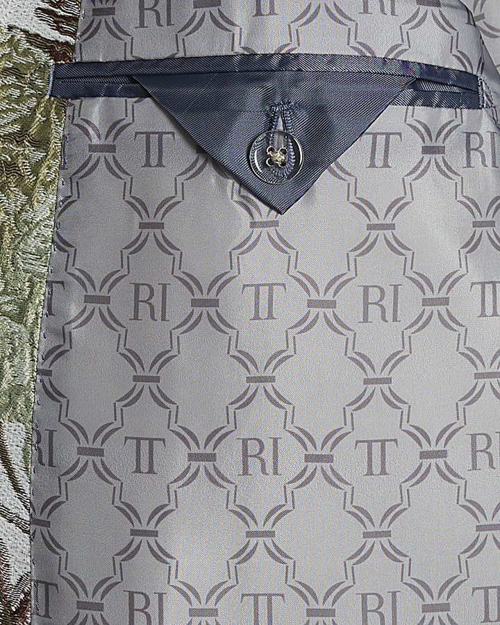 Silver Twisted Tailor Embroidered Suit Jacket