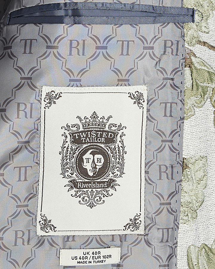 Silver Twisted Tailor Embroidered Suit Jacket
