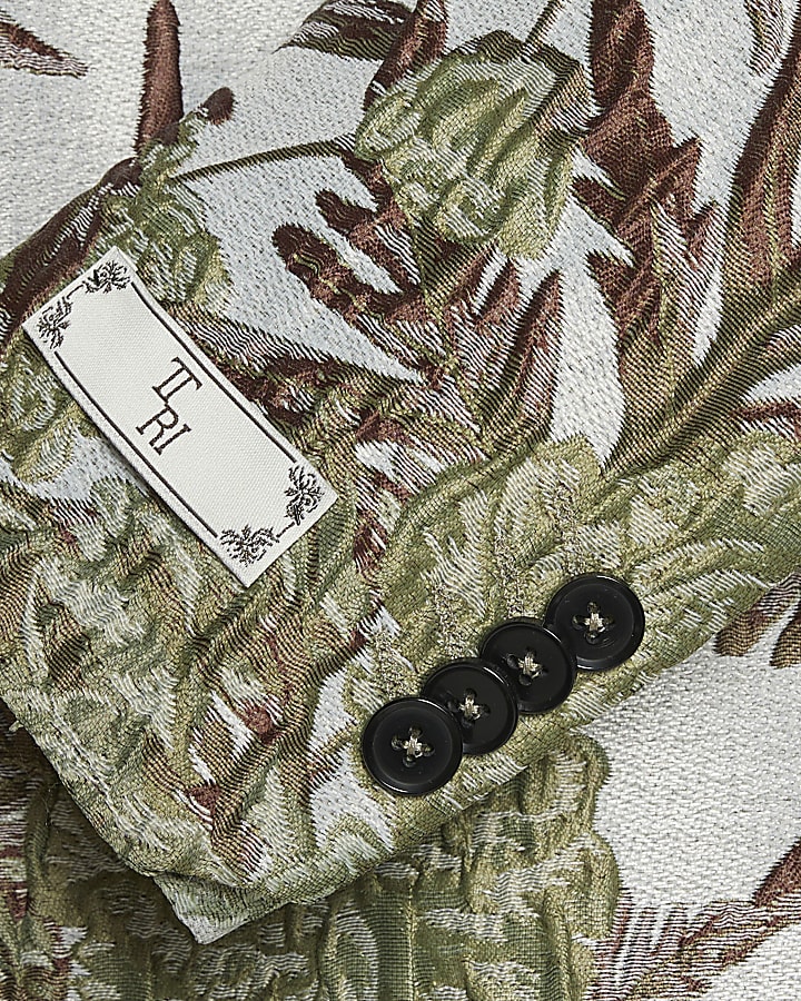 Silver Twisted Tailor Embroidered Suit Jacket