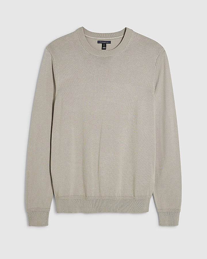 Beige Slim Fit Jumper