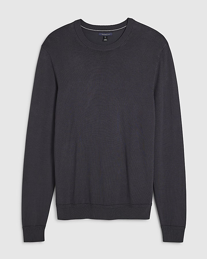 Blue Slim Fit Jumper