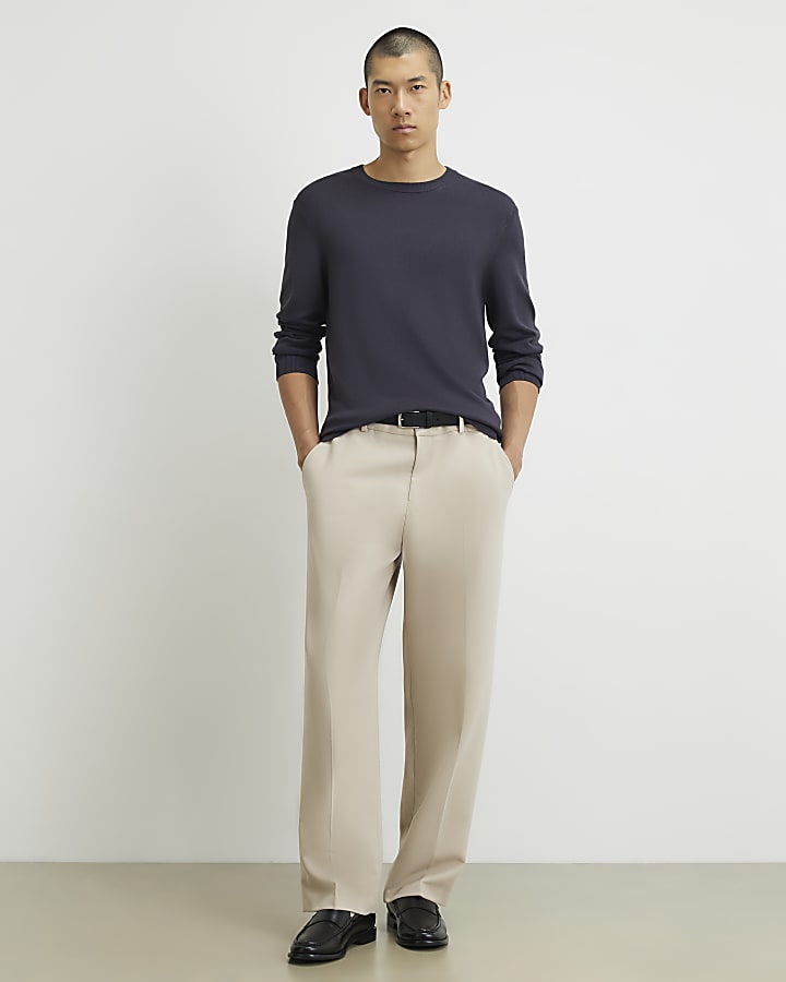 Blue Slim Fit Jumper