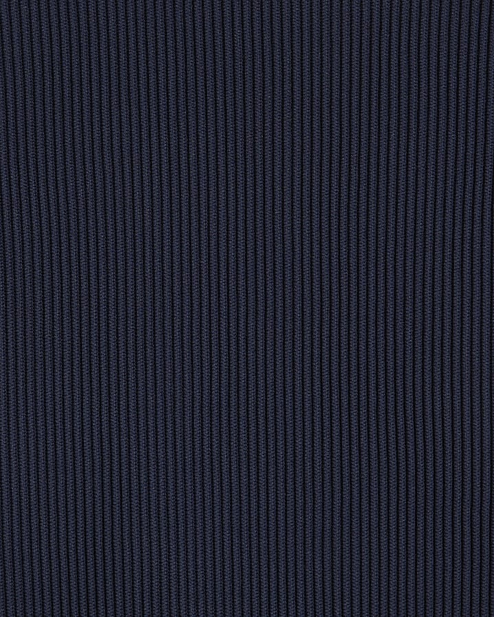 Navy Muscle Fit Long Sleeve Jumper