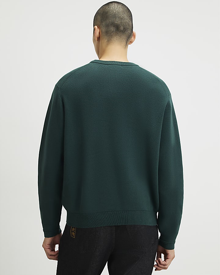 Green Cotton Embroidered AR Sweatshirt