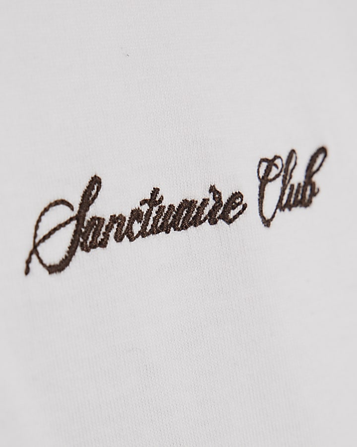 White Oversized Fit Sanctuaire T-Shirt