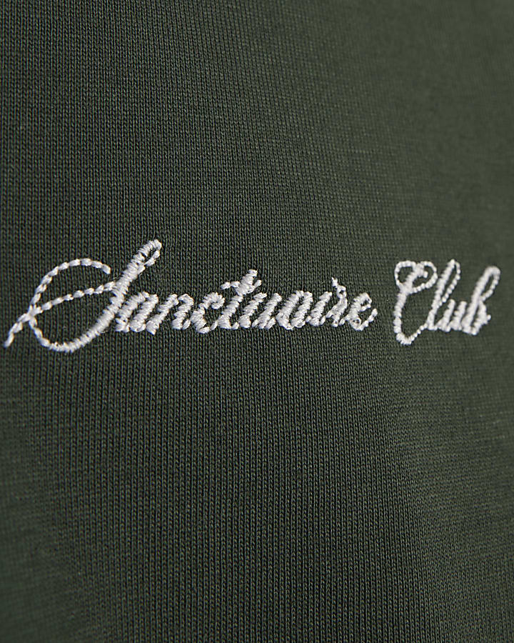 Green Oversized Fit Cotton Sanctuaire T-Shirt