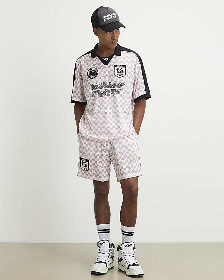 Pink Check Mesh Jorts