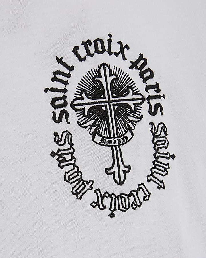 White Oversized Fit Saint Croix Paris T-Shirt