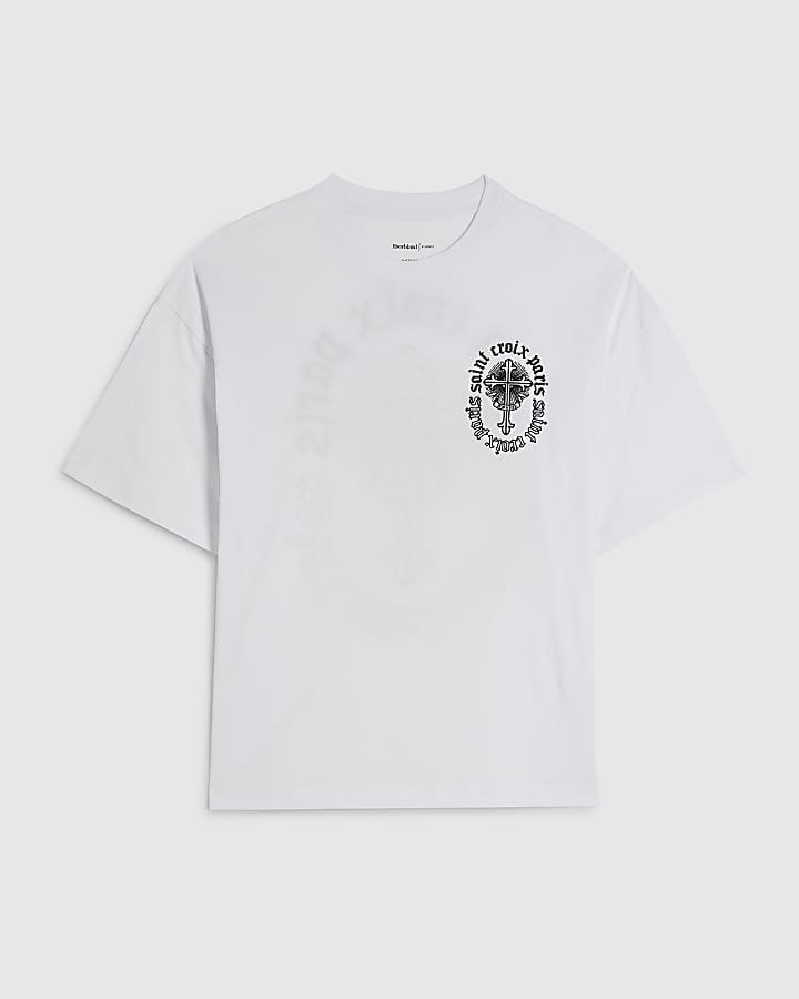 White Oversized Fit Saint Croix Paris T-Shirt