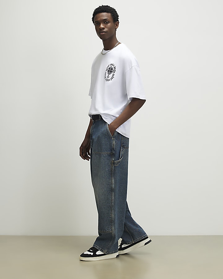 White Oversized Fit Saint Croix Paris T-Shirt