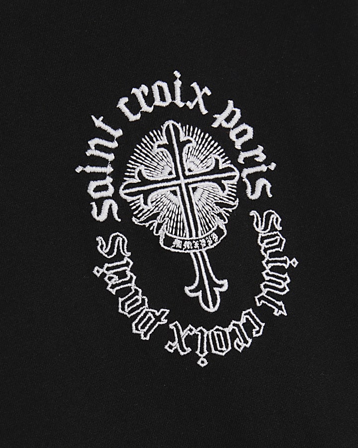 Black Oversized Fit Saint Croix Paris T-Shirt