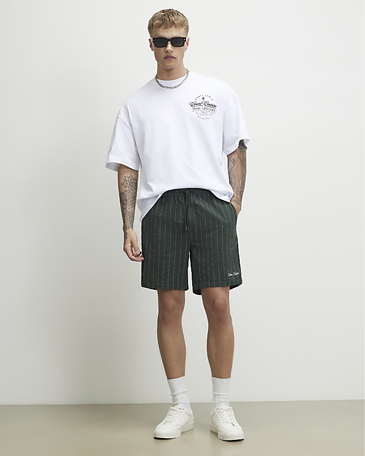 White Oversized Fit Court Couture T-shirt