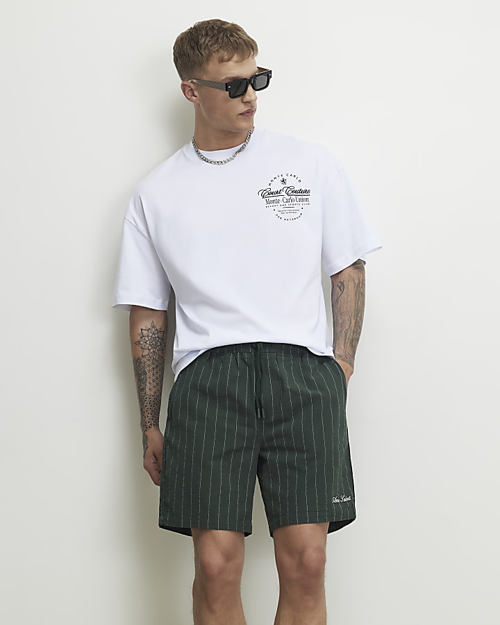 White Oversized Fit Court Couture T-shirt