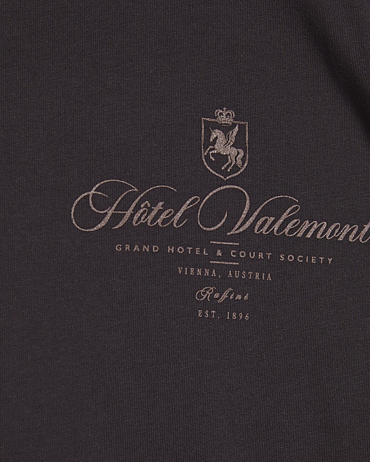 Brown Oversized Fit Lightweight Print T-shirt