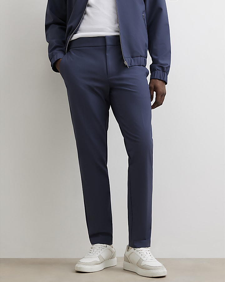 Blue Skinny Tech Comfort Trousers