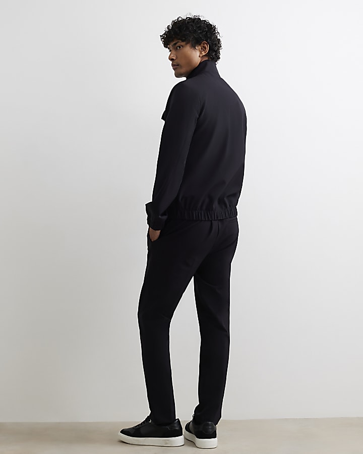 Black Skinny Tech Comfort Trousers
