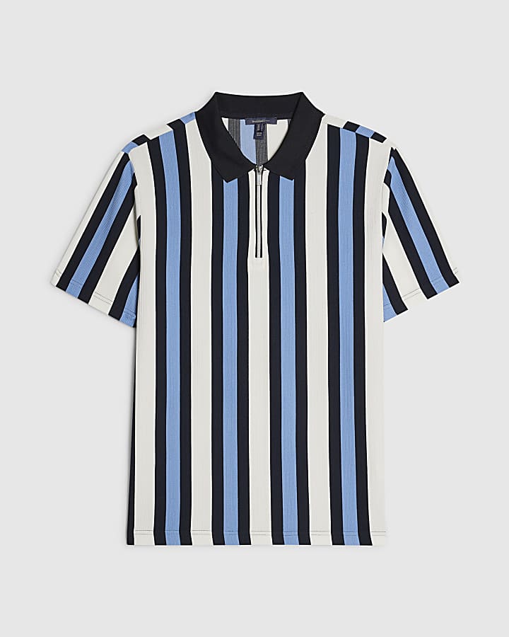 White Oversized Fit Tennis Crest Polo Shirt
