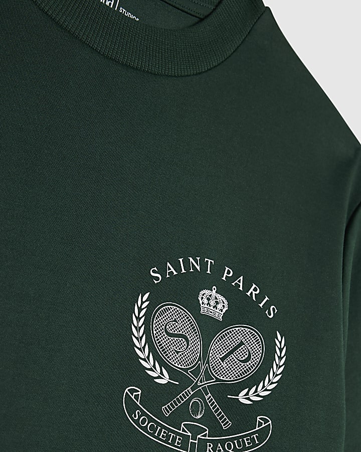 Green Regular Fit Saint Paris Tennis T-Shirt