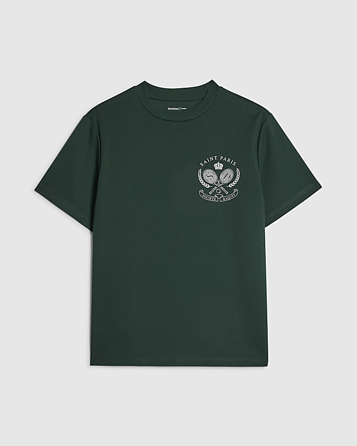 Green Regular Fit Saint Paris Tennis T-Shirt