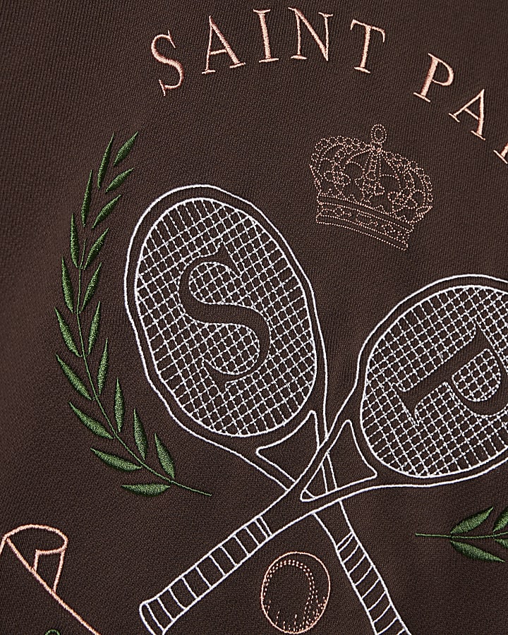 Brown Saint Paris Tennis Sweatshirt