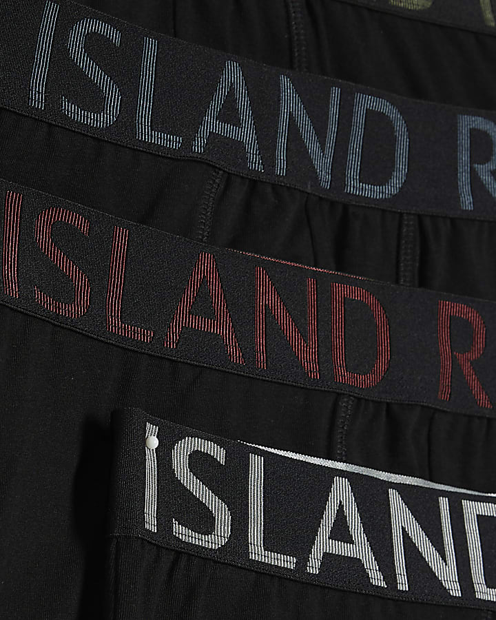 Black Pack Of 5 Embroidered Trunks