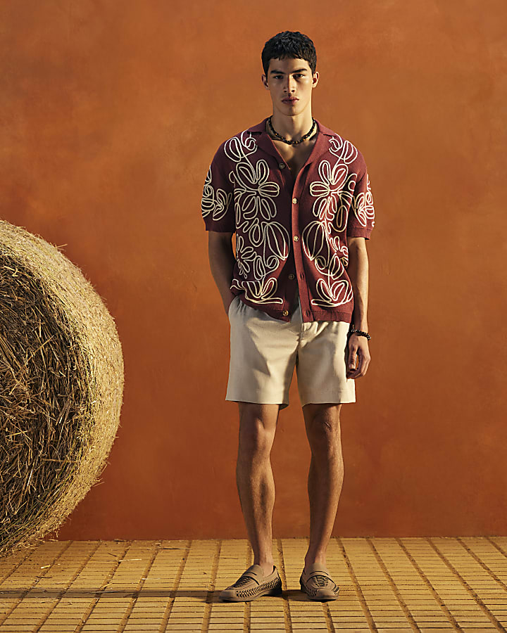 Red Regular Fit Cornelli Shirt