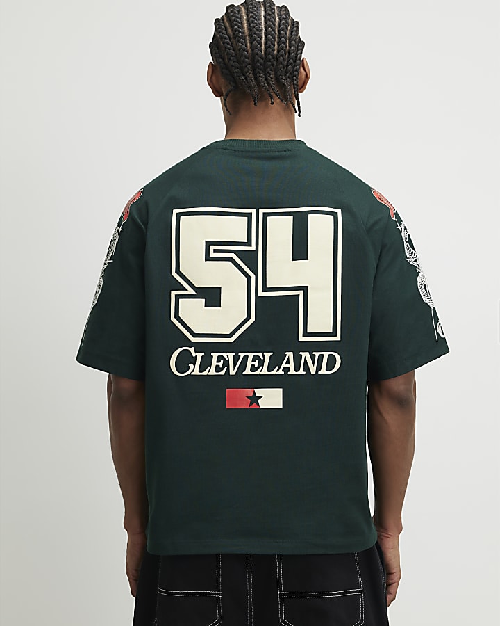 Green Cotton 54 Cleveland Snake T-Shirt