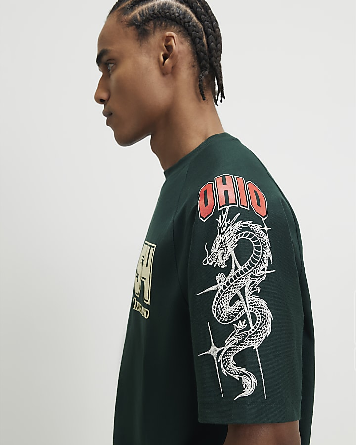Green Cotton 54 Cleveland Snake T-Shirt