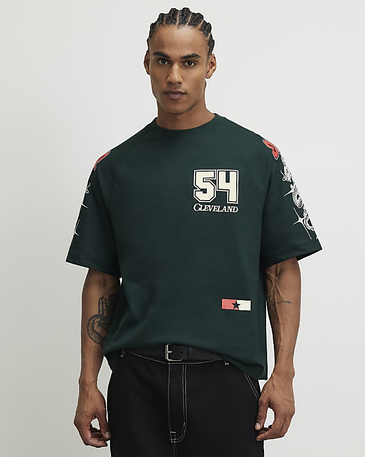Green Cotton 54 Cleveland Snake T-Shirt