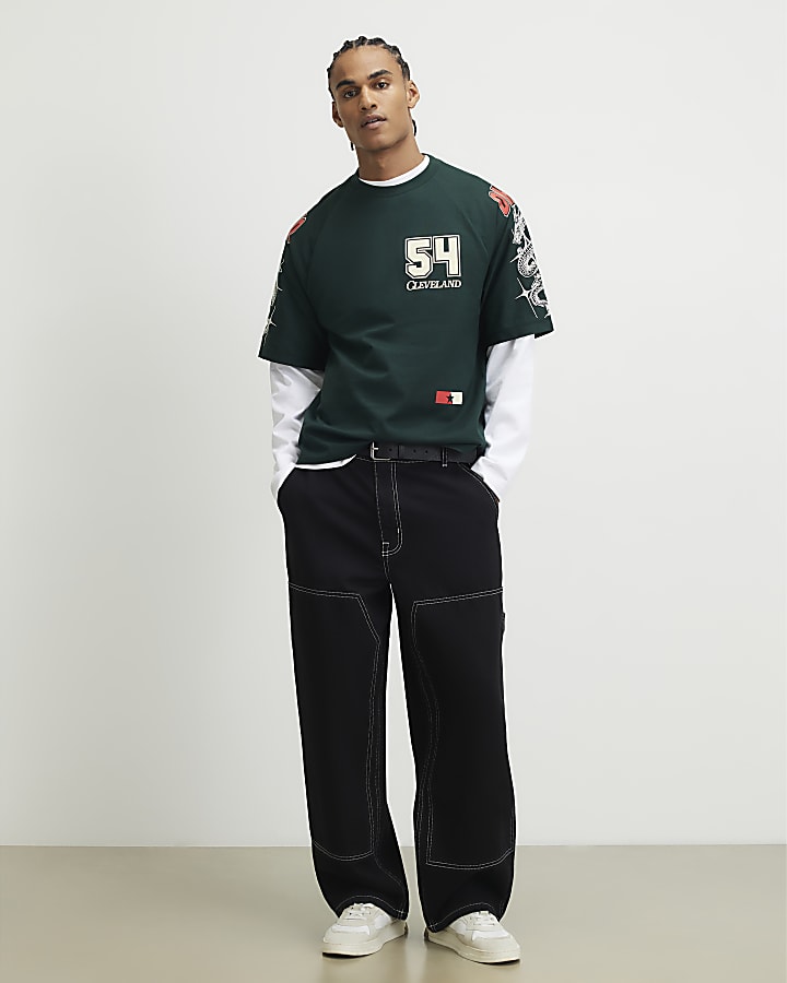 Green Cotton 54 Cleveland Snake T-Shirt