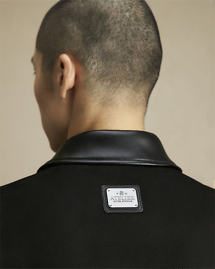 Black Faux Suede Overshirt