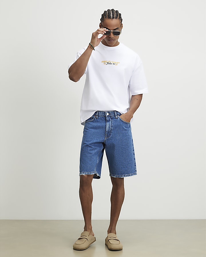 White Oversized Fit Costa Azzurra T-Shirt