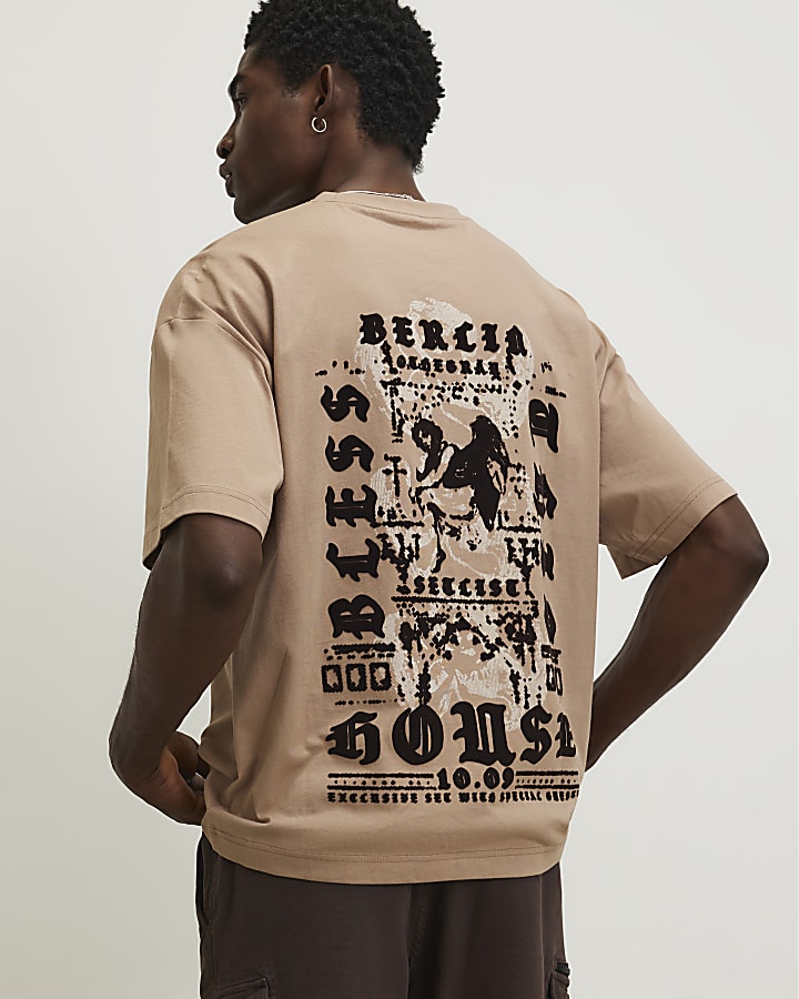 Beige Oversized Fit Renaissance T-Shirt