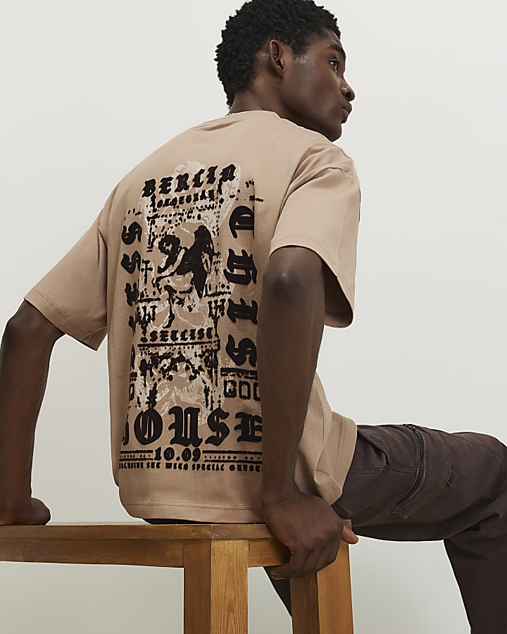 Beige Oversized Fit Renaissance T-Shirt