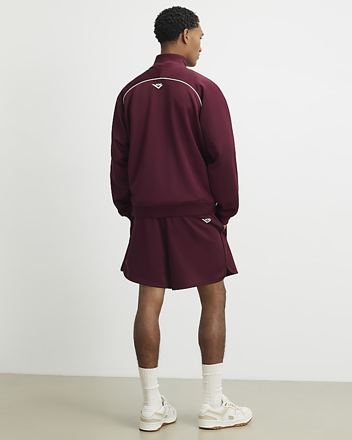 Red Tricot Shorter Length Shorts