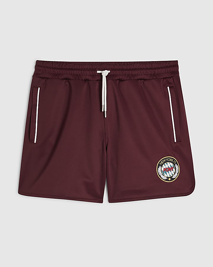 Red Tricot Shorter Length Shorts