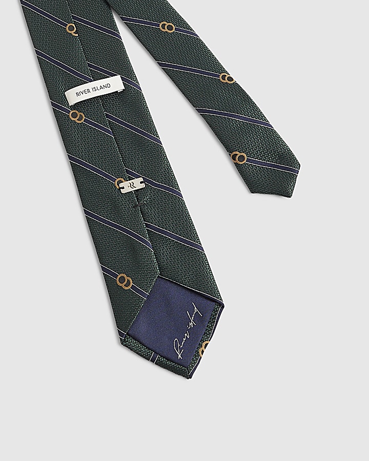 Green Striped Tie