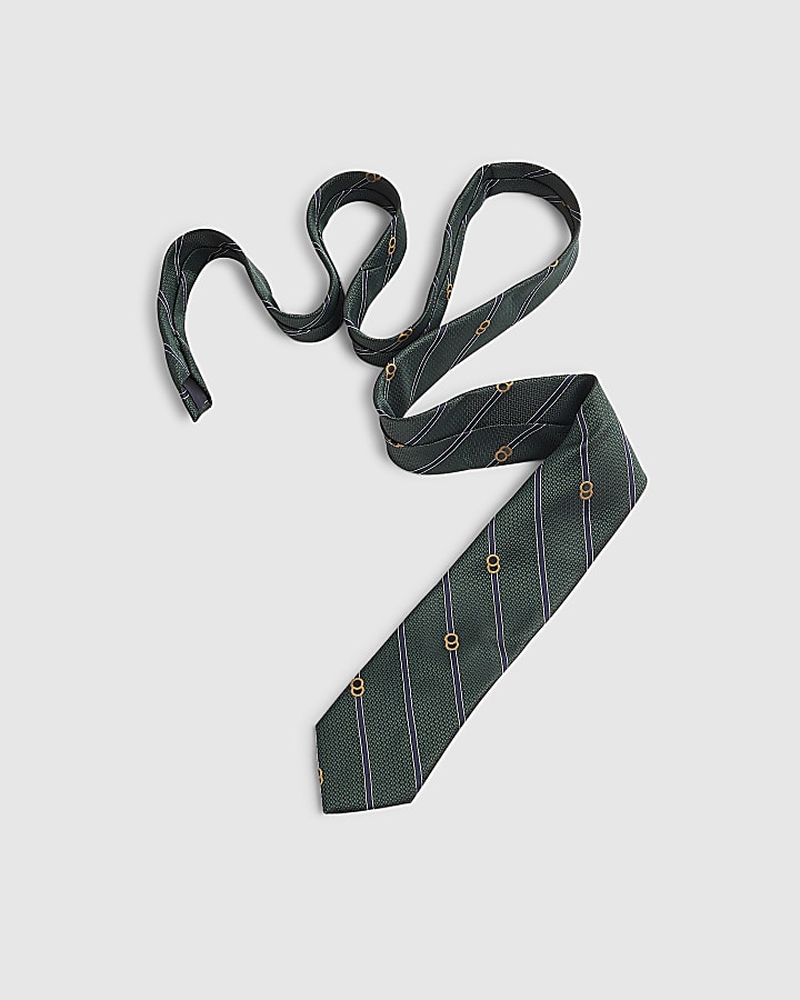 Green Striped Tie