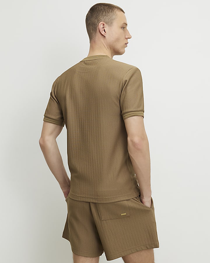 Brown Regular Fit Shorter Length Shorts