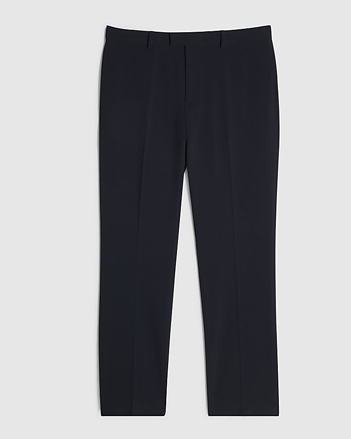 Navy Regular Fit Suit Trousers