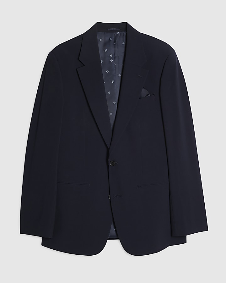 Navy Regular Fit Suit Jacket