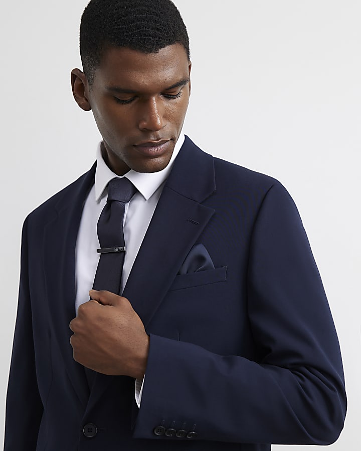 Navy Regular Fit Suit Jacket