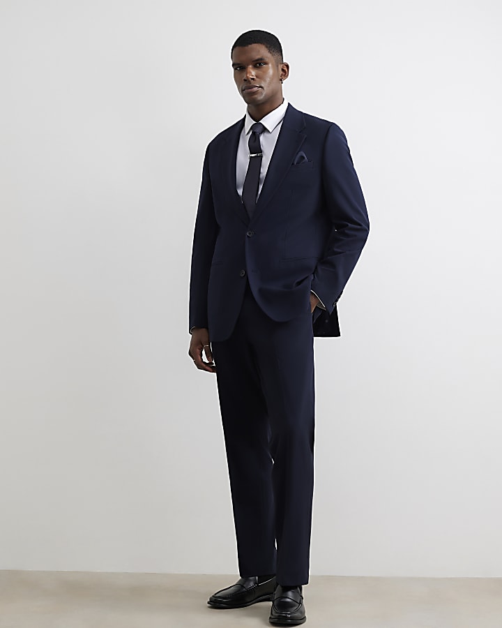 Navy Regular Fit Suit Jacket